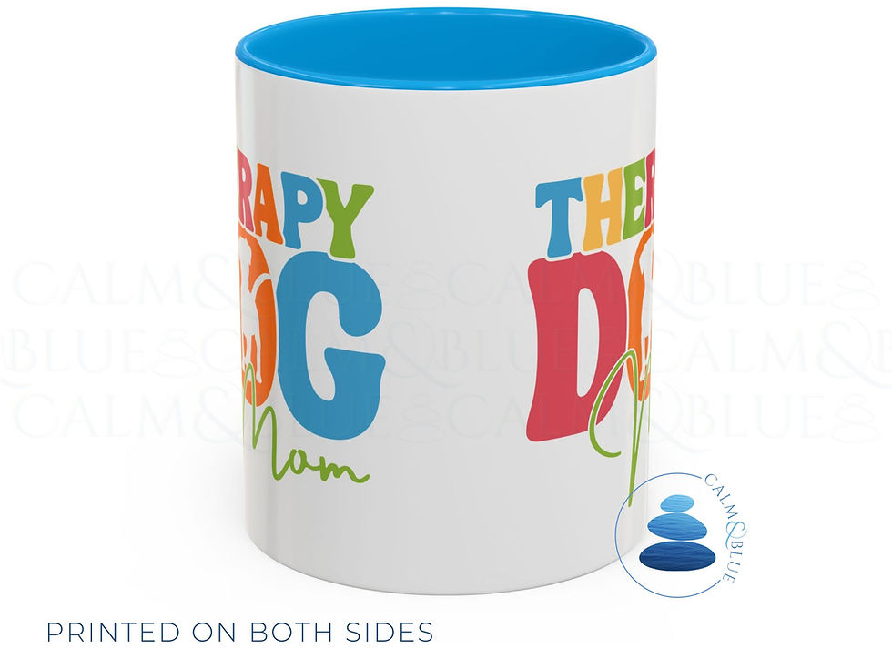 Thumbnail: Therapy Dog Mom Coffee Mug: Colorful Volunteer Gift (11oz 15oz)