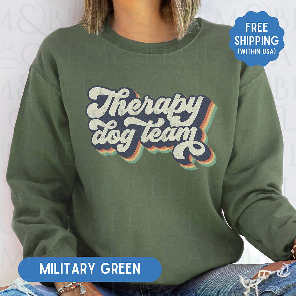 Thumbnail: Therapy Dog Team Vintage-Style Sweatshirt