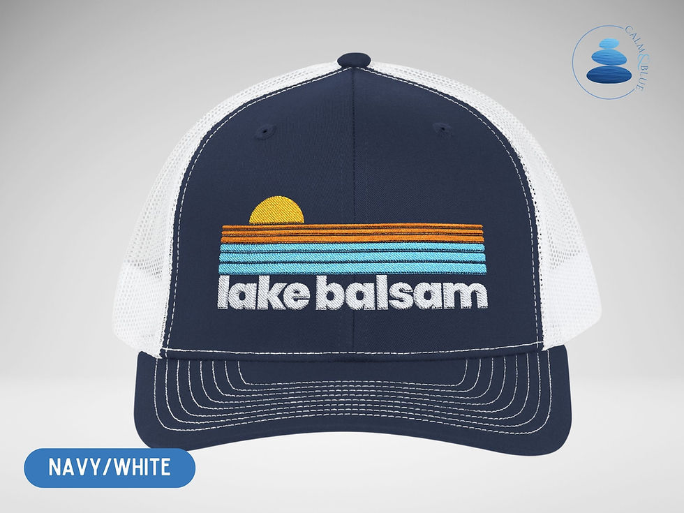 Thumbnail: Custom Lake Baseball Hat | Embroidered Sunset