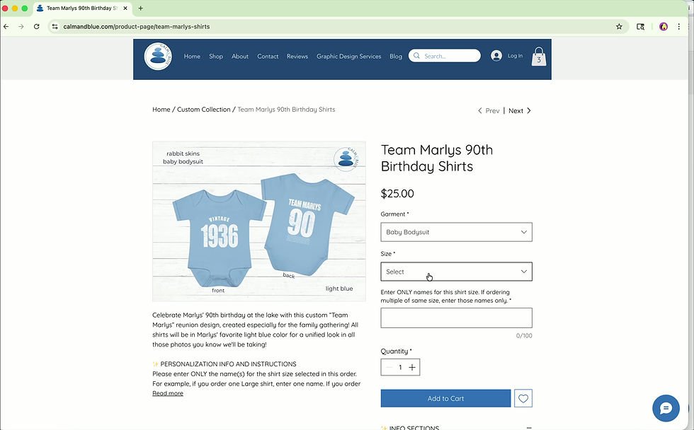 Thumbnail: Team Marlys 90th Birthday Shirts