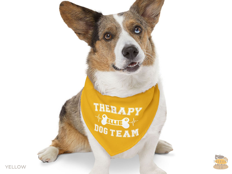 Thumbnail: Therapy Dog Team Spirit Bandana | Personalized | Tie or Clip On