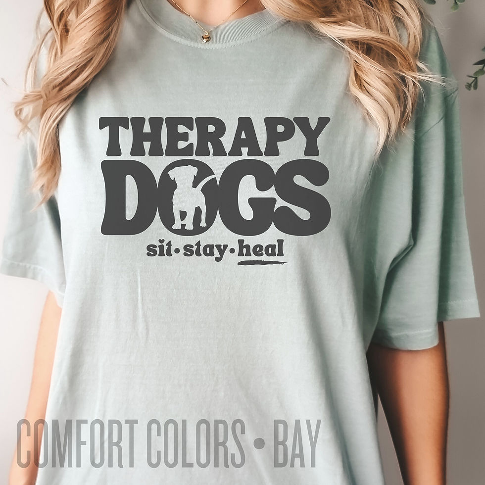 Thumbnail: Therapy Dog Sit Stay Heal Comfort Colors T-shirt