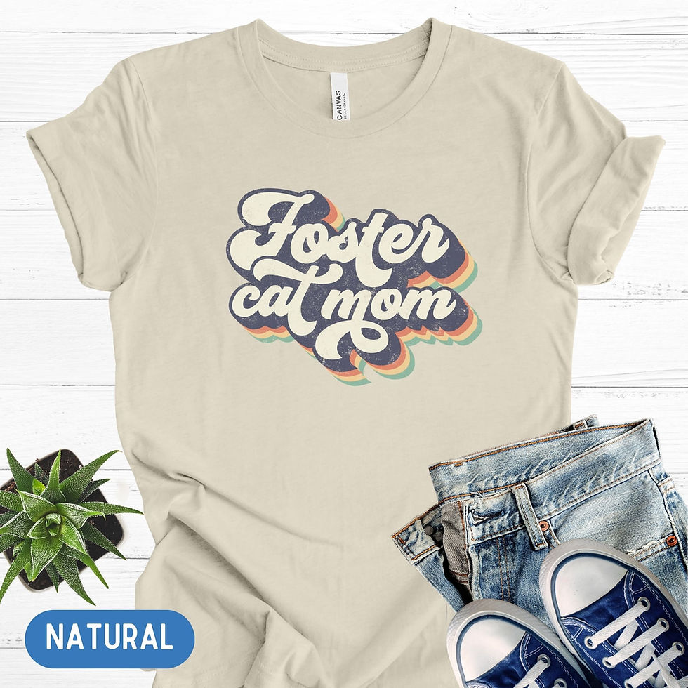 Thumbnail: Foster Cat Mom Vintage Look T-Shirt