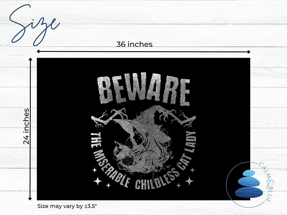 Thumbnail: Childless Cat Lady Outdoor Rug | Halloween Doormat