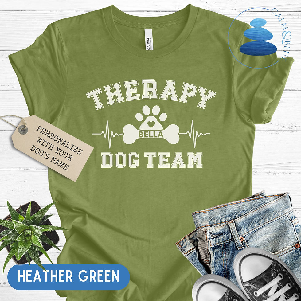 Thumbnail: Therapy Dog Team Sporty Custom T-shirt