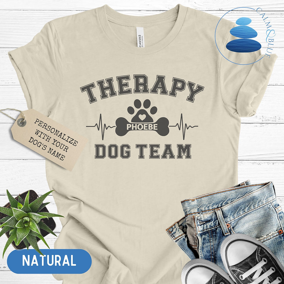 Thumbnail: Therapy Dog Team Sporty Custom T-shirt