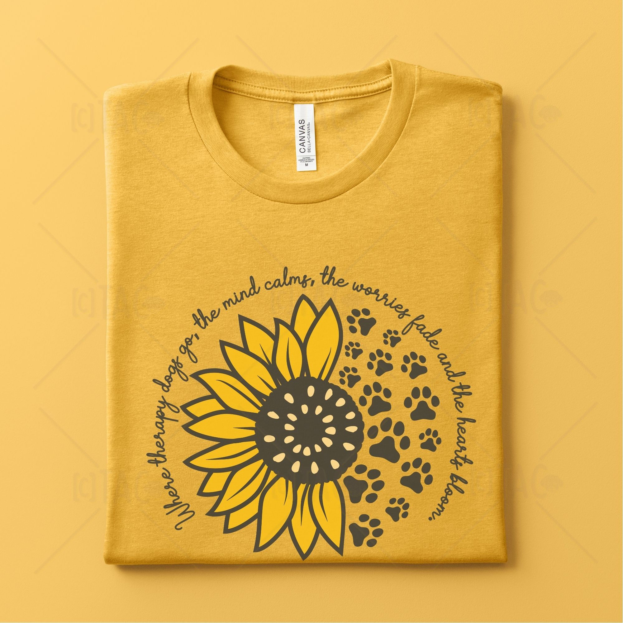 Therapy Dog T-Shirt | Sunflower