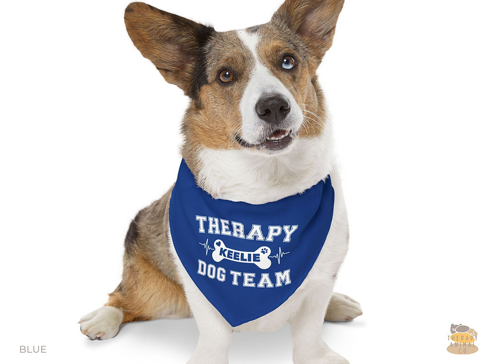 Thumbnail: Therapy Dog Team Spirit Bandana | Personalized | Tie or Clip On