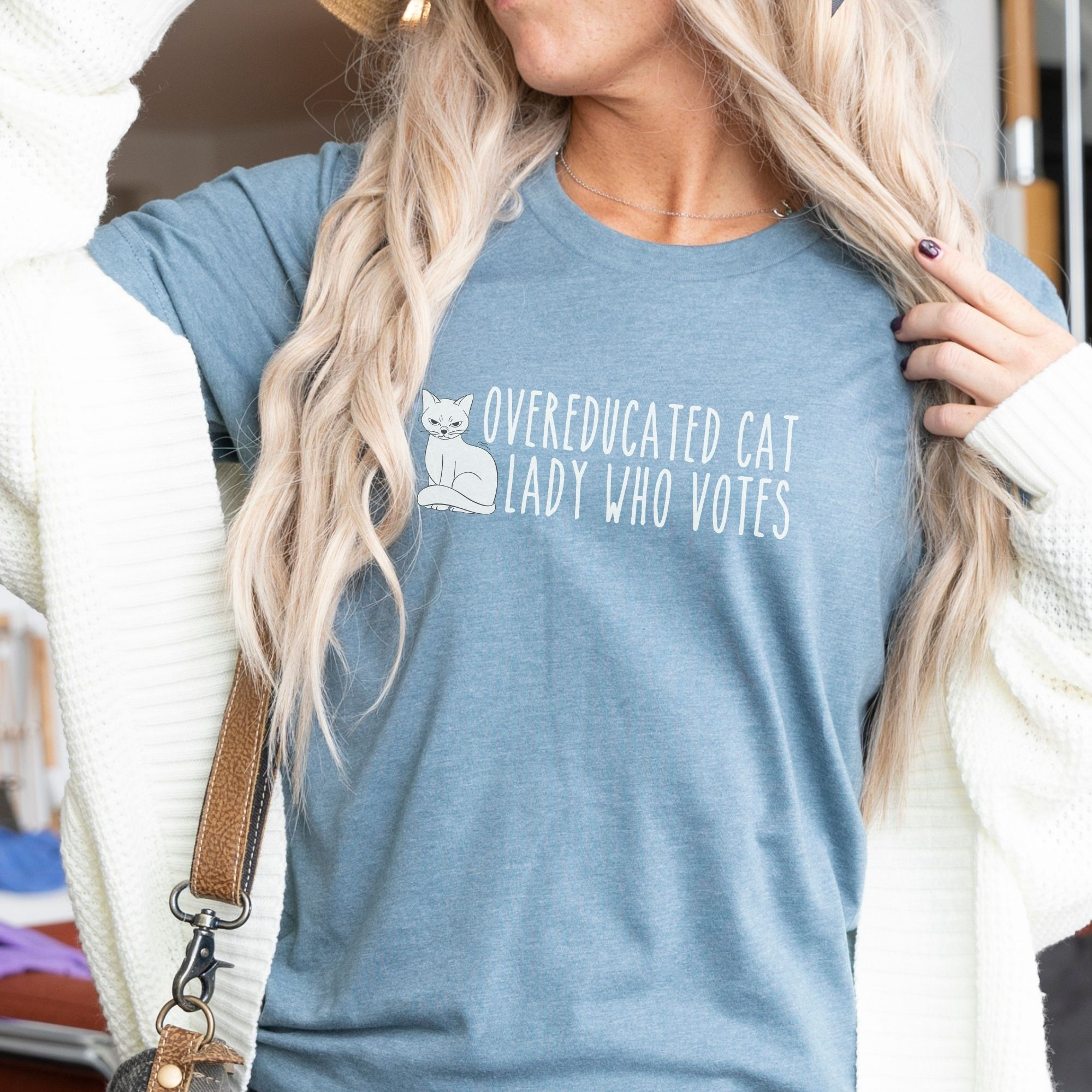 Overeducated Cat Lady | Vote Tee