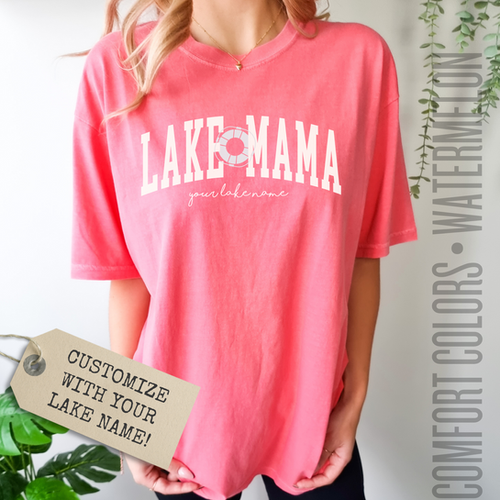 クラフト・布製品 collon-mama Lake Mama Custom Comfort Colors T-Shirt | CalmandBlue