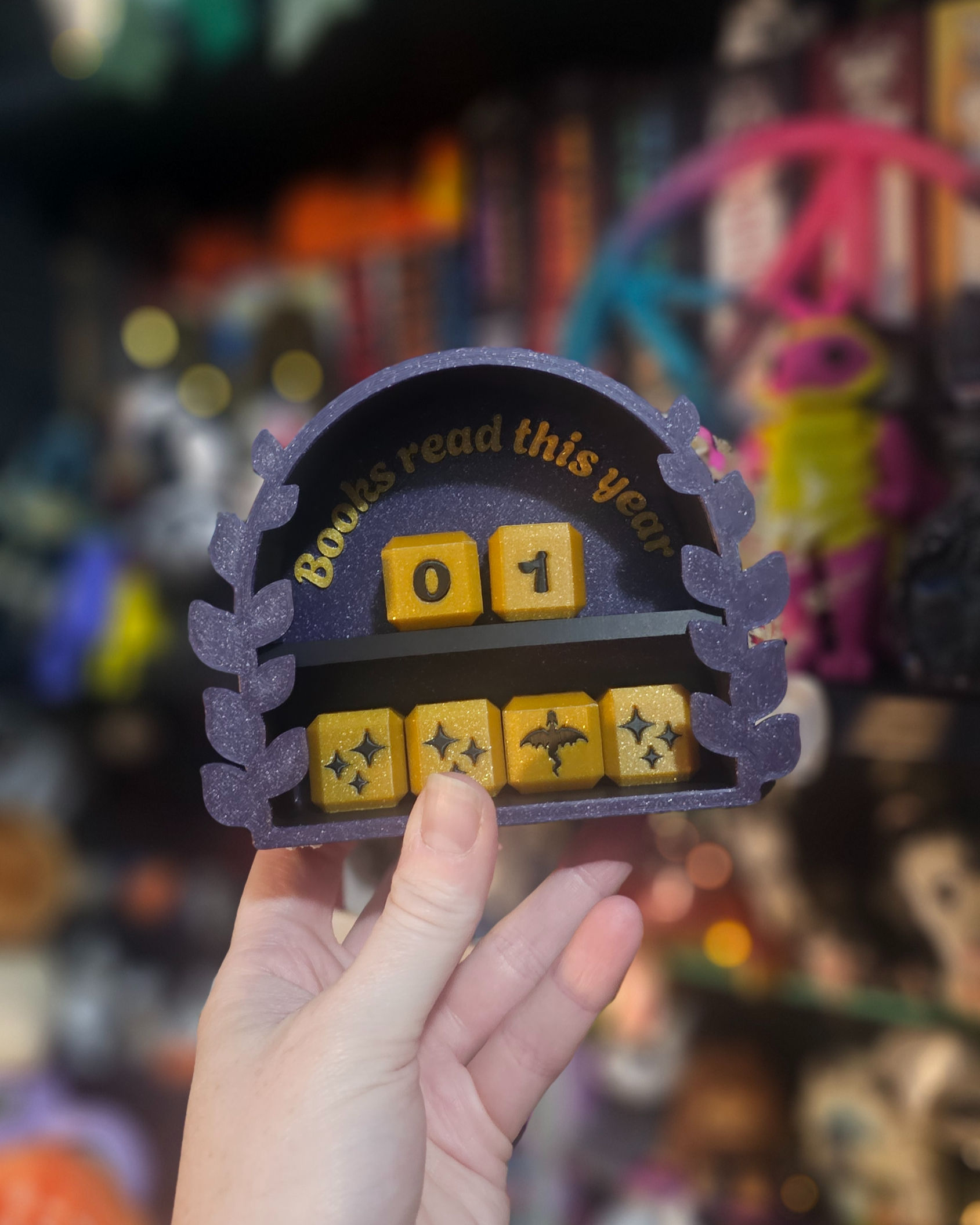 3D Printed Reading Counter Display
