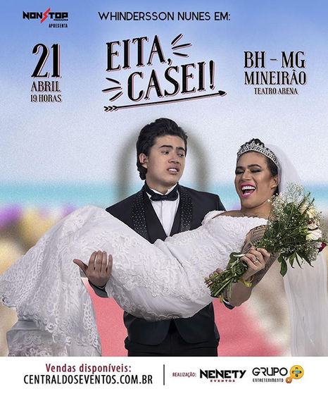 Espetáculo “Eita, Casei!”, de Whindersson Nunes, chega a Belo Horizonte no próximo dia 21