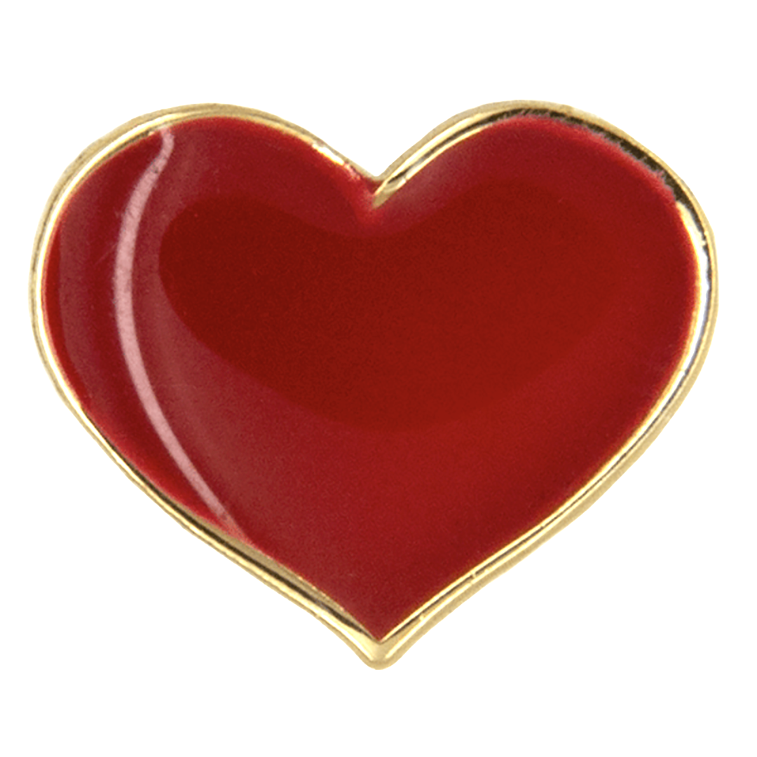 heart pin mini red