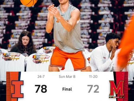 Illini spring forward to the postseason with 78-72 win over Maryland 
