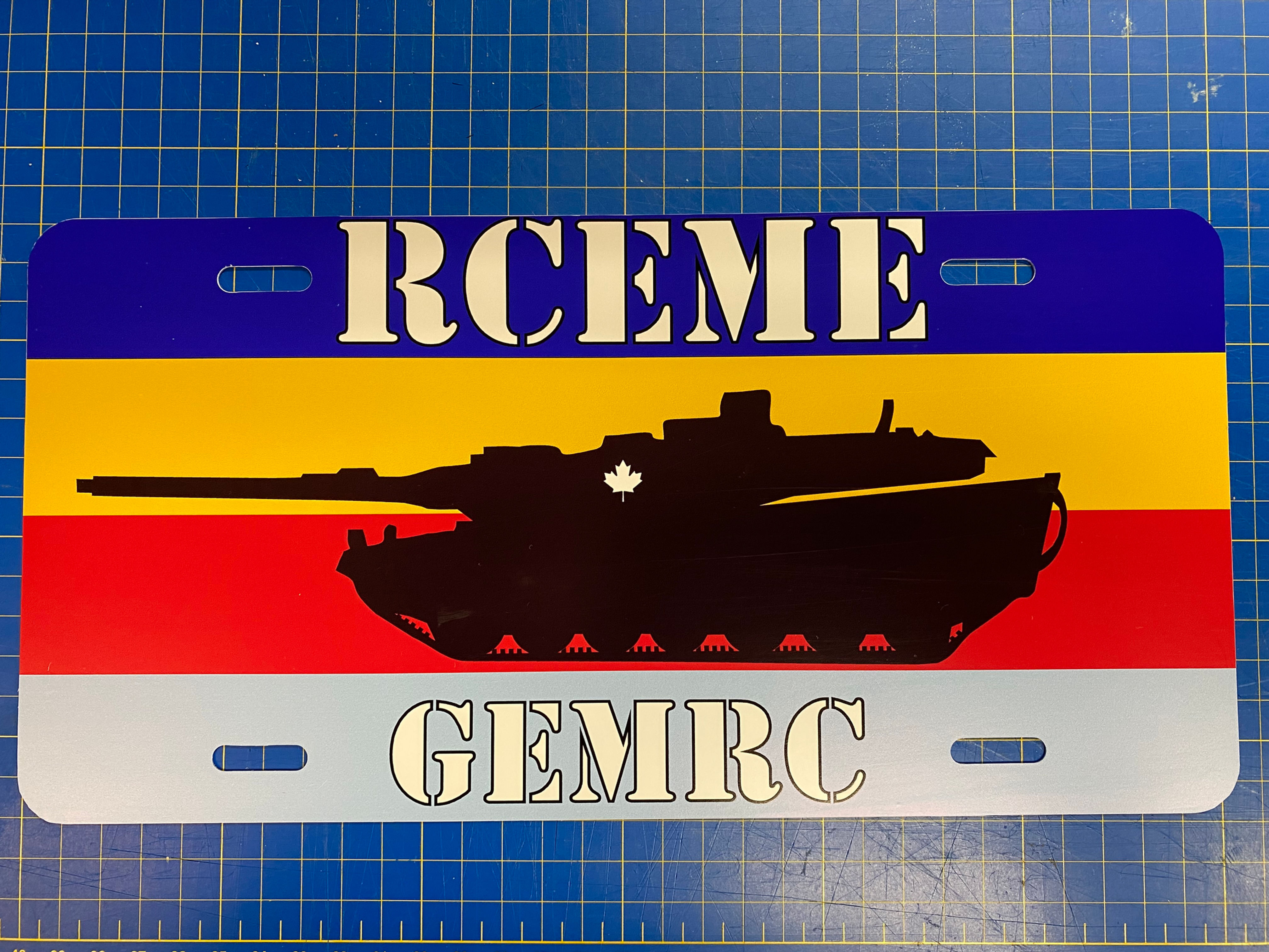 RCEME Tank License Plate