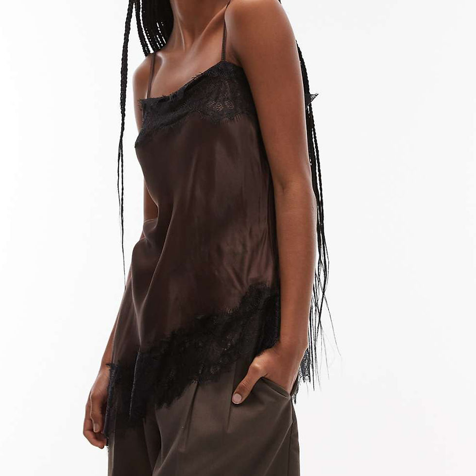 Miniatura: Women Summer Vintage Lace Satin Asymmetrical Slip Tanks Tops Sleeveless Backless