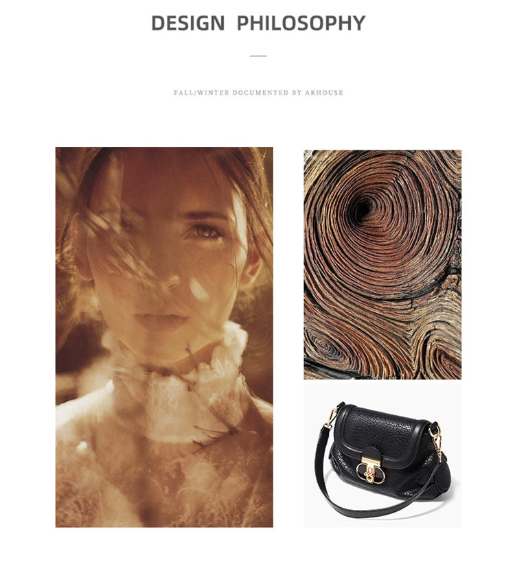 Miniatura: FOXER Vintage Women's Shoulder Bag Split Leather Crossbody Bag Chic Lady Handbag