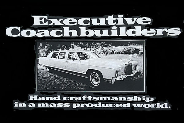Original Executive Coachbuilders Advetisement featuring a Lincoln Executive 540 Limousine