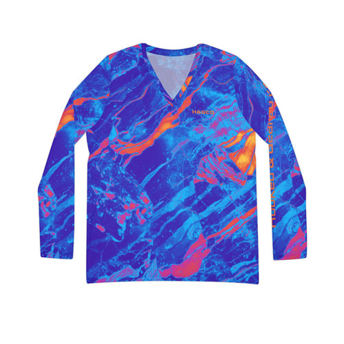 ★YOUTHBATH★ V neck graphic long sleeve Heat Wave Women's Performance Long Sleeve V-neck | Hooked