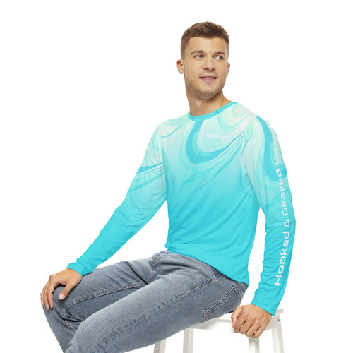 【AFFXWRKS】RECLAIM LONG SLEEVE T-SHIRT (TREAD BLUE) AquaFlow Turquoise Men's Performance Long Sleeve | Hooked