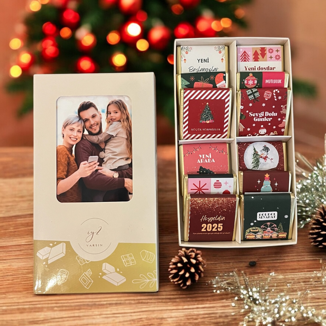 MagnetBox - Kişiye ÖzelHediye Kutusu - Yeni Yıl Çikolatası - Fotoğraf Baskı
