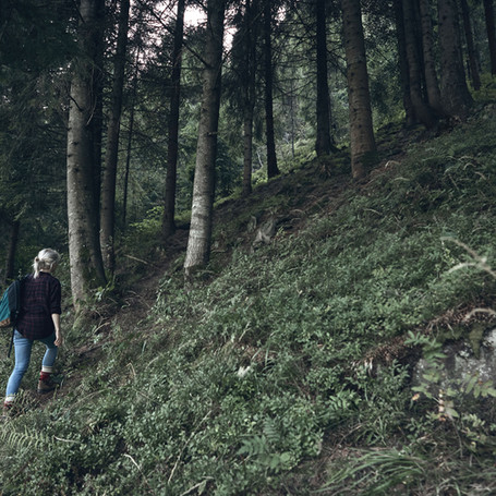 Girl Hiking in Nature