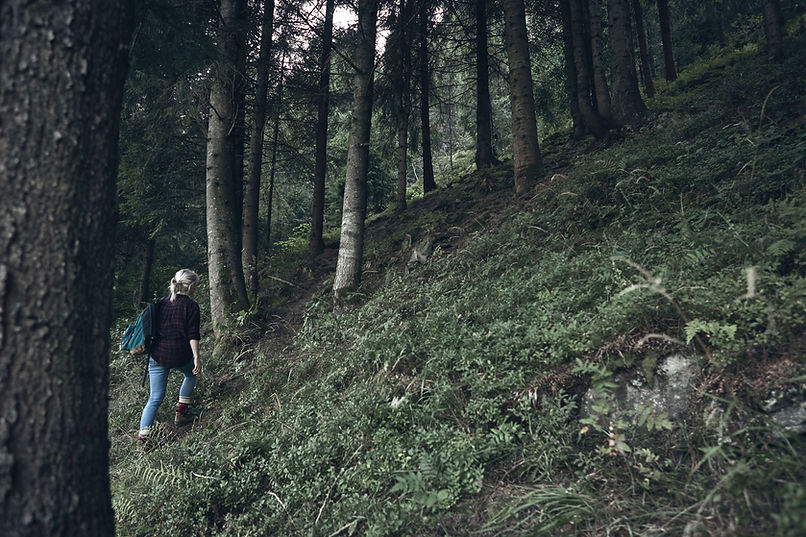 Girl Hiking in Nature