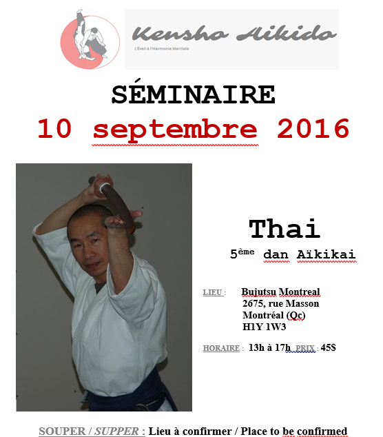 Séminaire d'aikido avec Thai