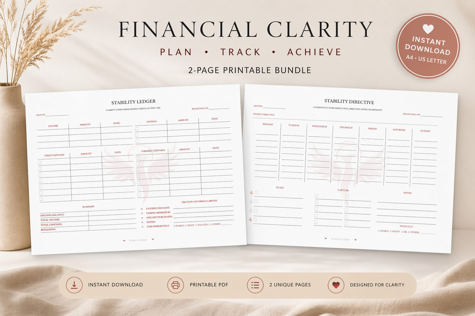 Phoenix Budget & Productivity Pack (2-in-1 Bundle)