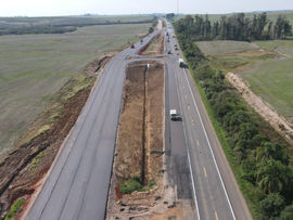 Obras de duplicação dos lotes 3 e 4 da BR-290/RS avançam