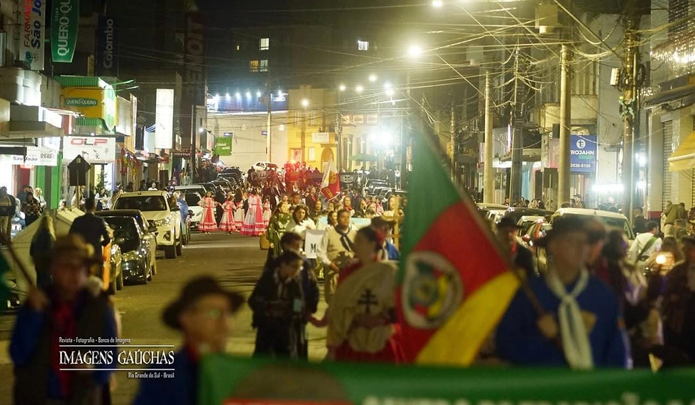 Retomada do desfile das invernadas.