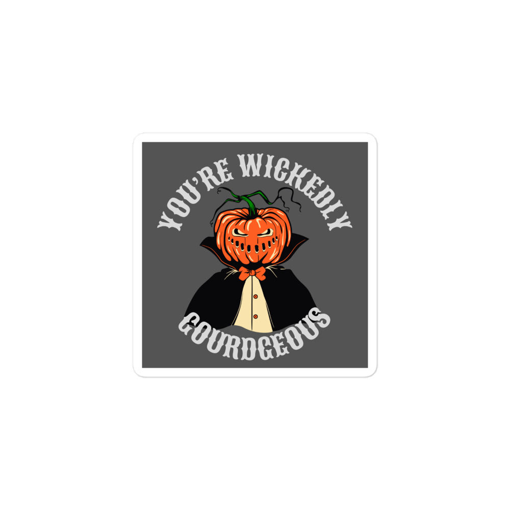 Wickedly Gourdgeous Grey Bubble-free stickers