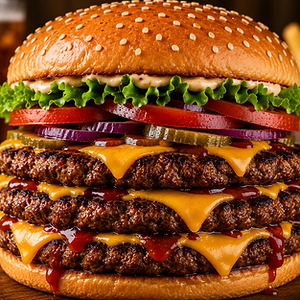 Triple cheeseburger