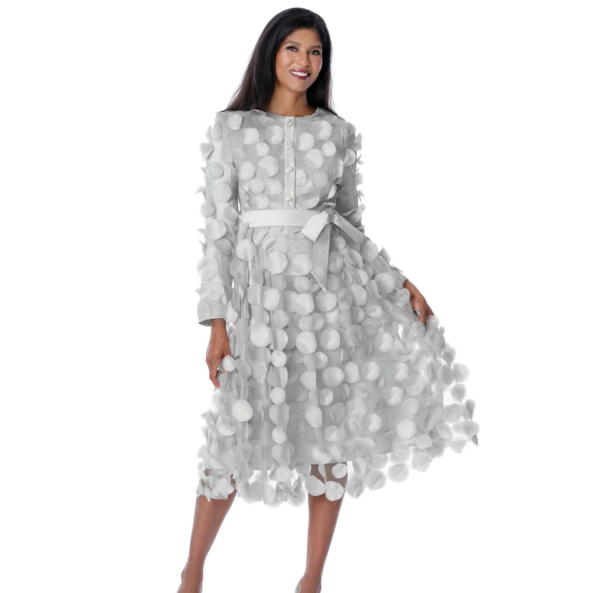Nubiano 100361-SLV Church Dress