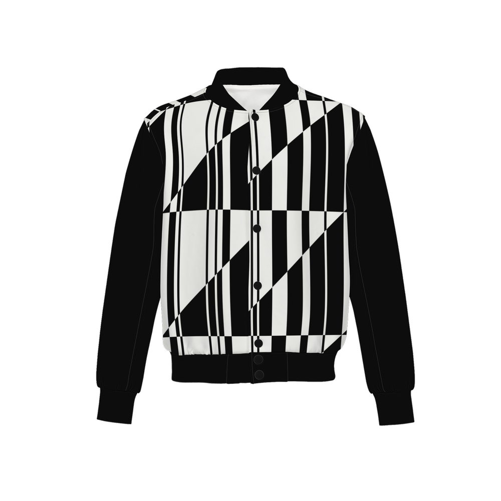 Men's Double Layered Bomber Sports Jacket-Techno Scuba Knit