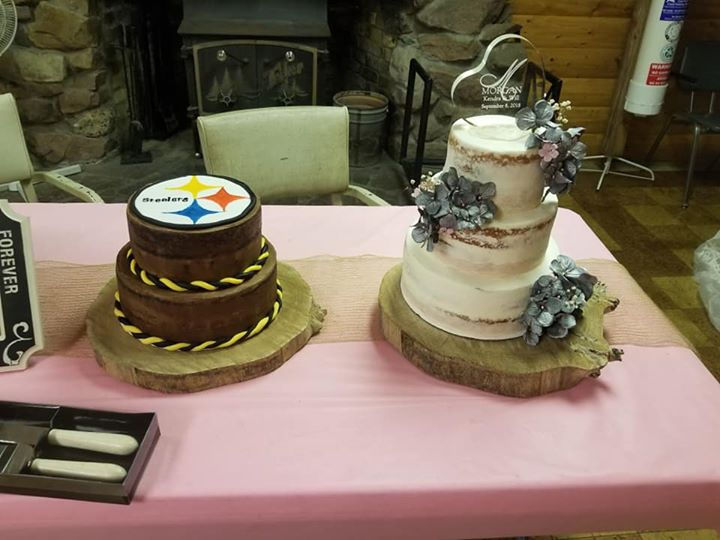 My First wedding cakes beside mine.