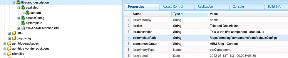 title and description node