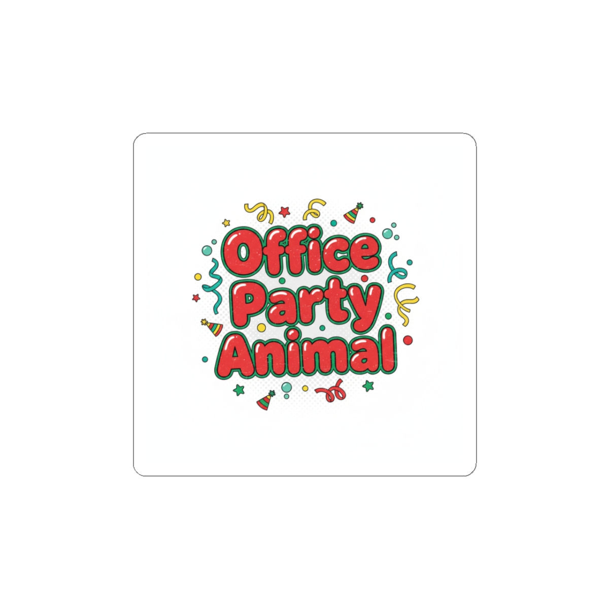 Office Party Animal Sticker | work holiday humor, Secret Santa vibe