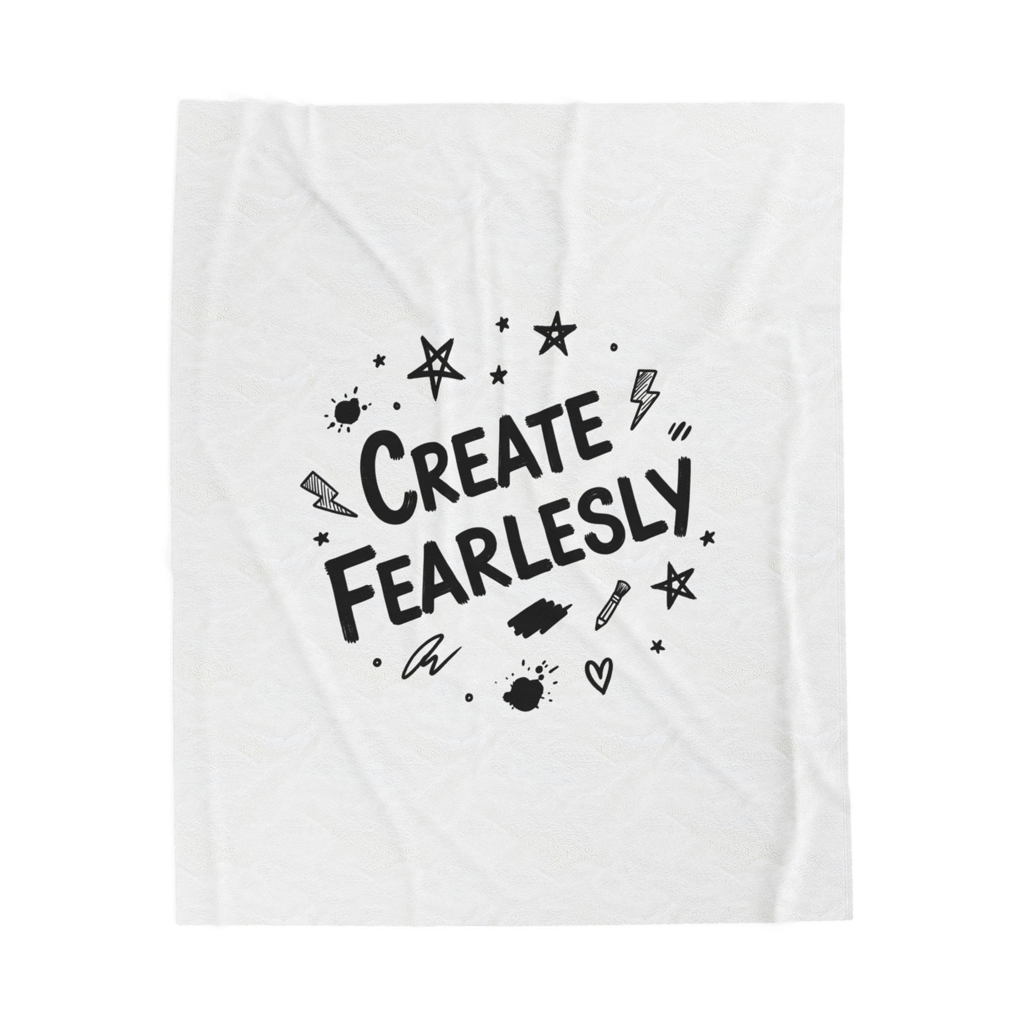 Create Fearlessly Marker Scribble Blanket | Handwritten Marker Aesthetic