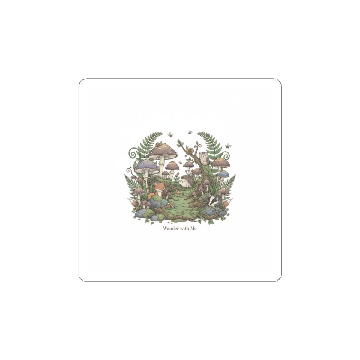 Mushroom Grove Sticker | goblincore art, cottagecore mushroom aesthetic