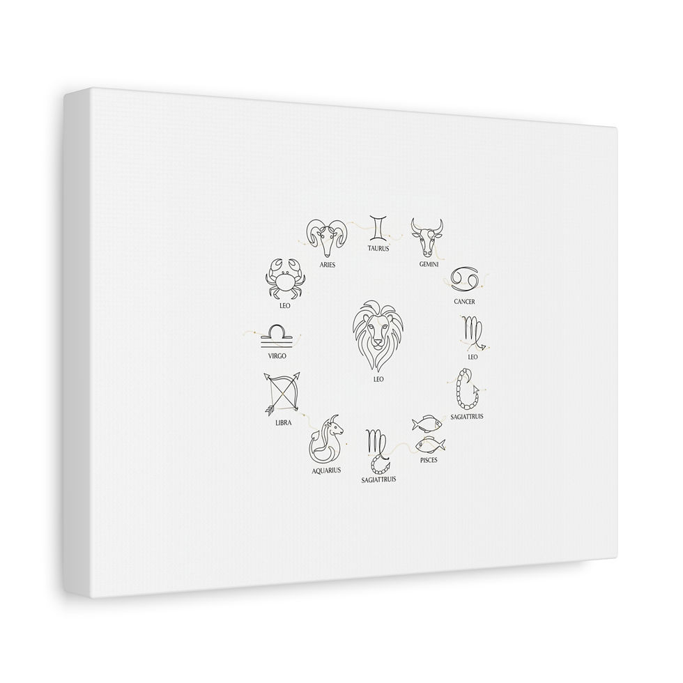 Thumbnail: Minimal Zodiac Constellation Line Art, Matte Canvas