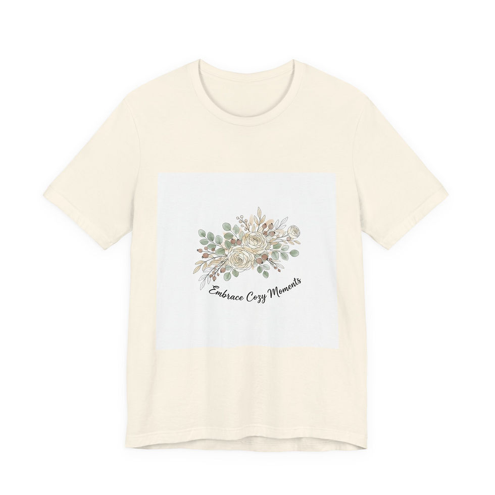 Thumbnail: Cottagecore Winter Floral Tee | Rustic botanical print, cozy botanical print
