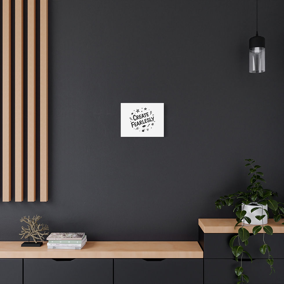 Thumbnail: Create Fearlessly Canvas, handwritten marker art, doodle quote design