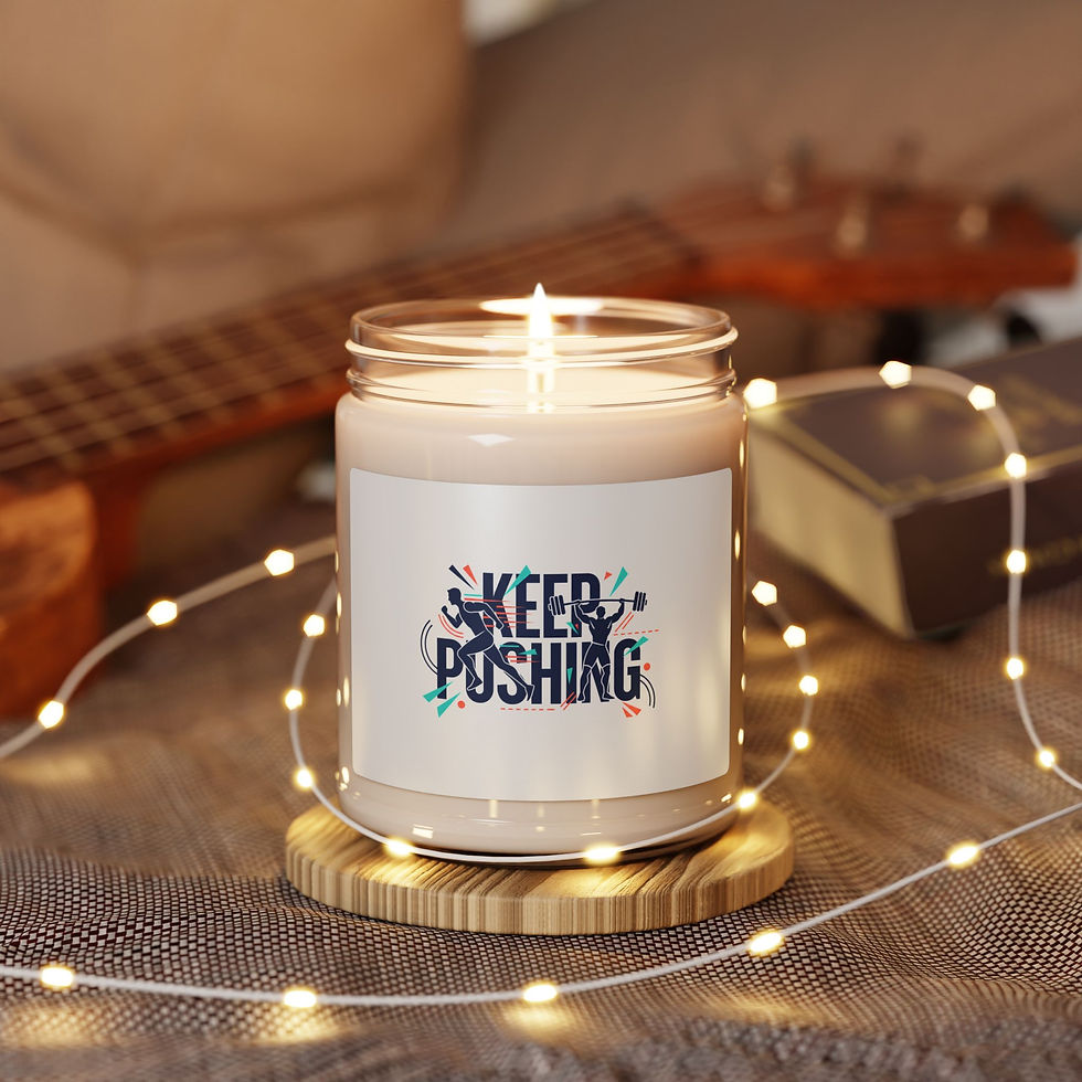 Thumbnail: Keep Pushing Candle | Scented Soy Candle, Motivational Fitness Décor