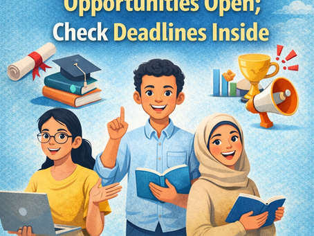 Students alert banner about multiple scholarship opportunities and important deadlines for applicants