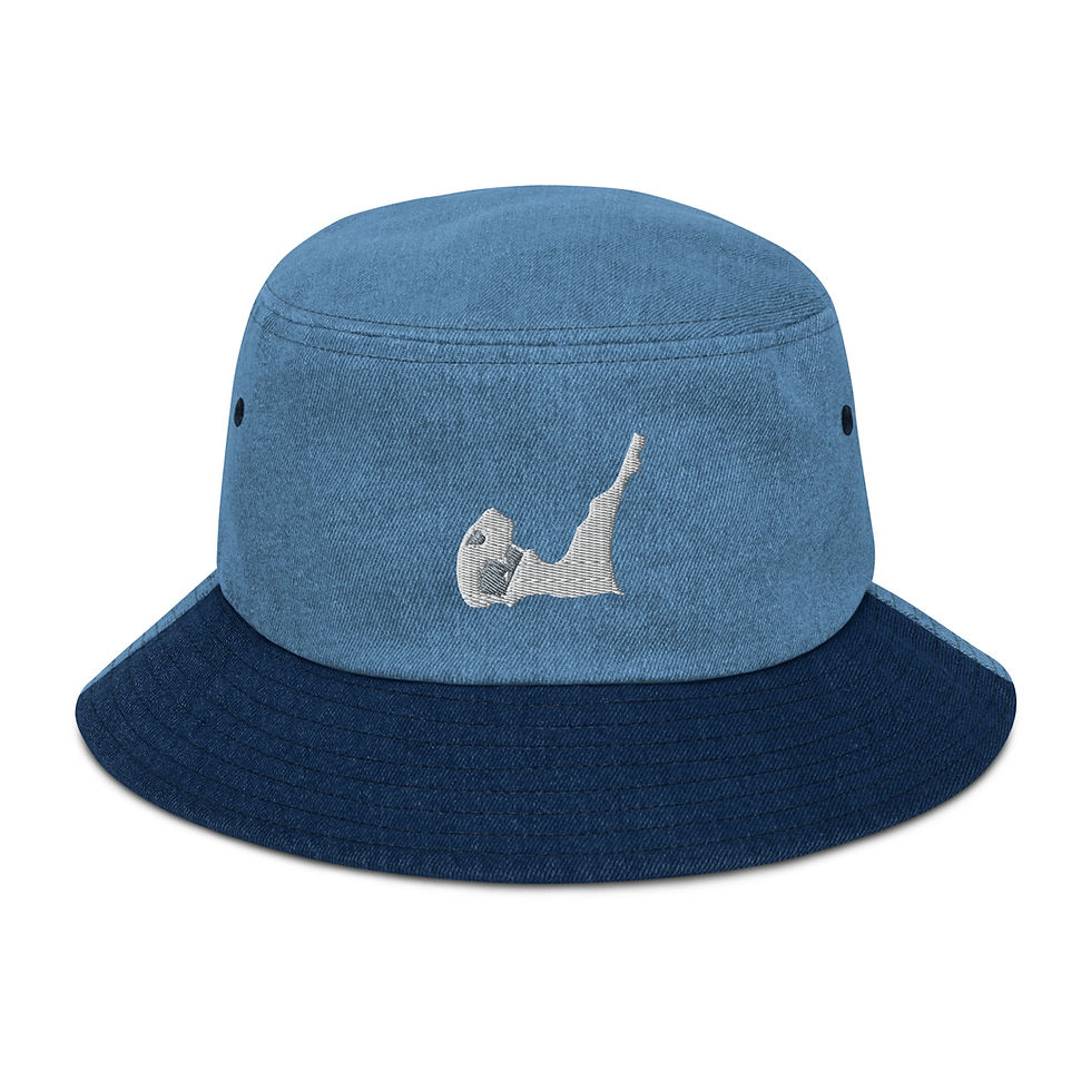 Thumbnail: Tod's Point - Original Logo - Denim bucket hat
