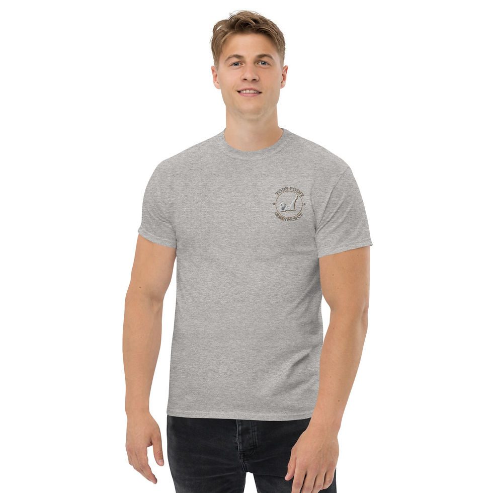 Thumbnail: Tod's Point (Crushed Gold Logo) - Men's heavyweight tee 