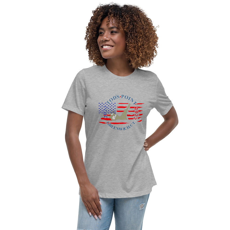 Thumbnail: Tod's Point Patriotic - 100% combed and ring-spun cotton Women's Relaxed Fit 