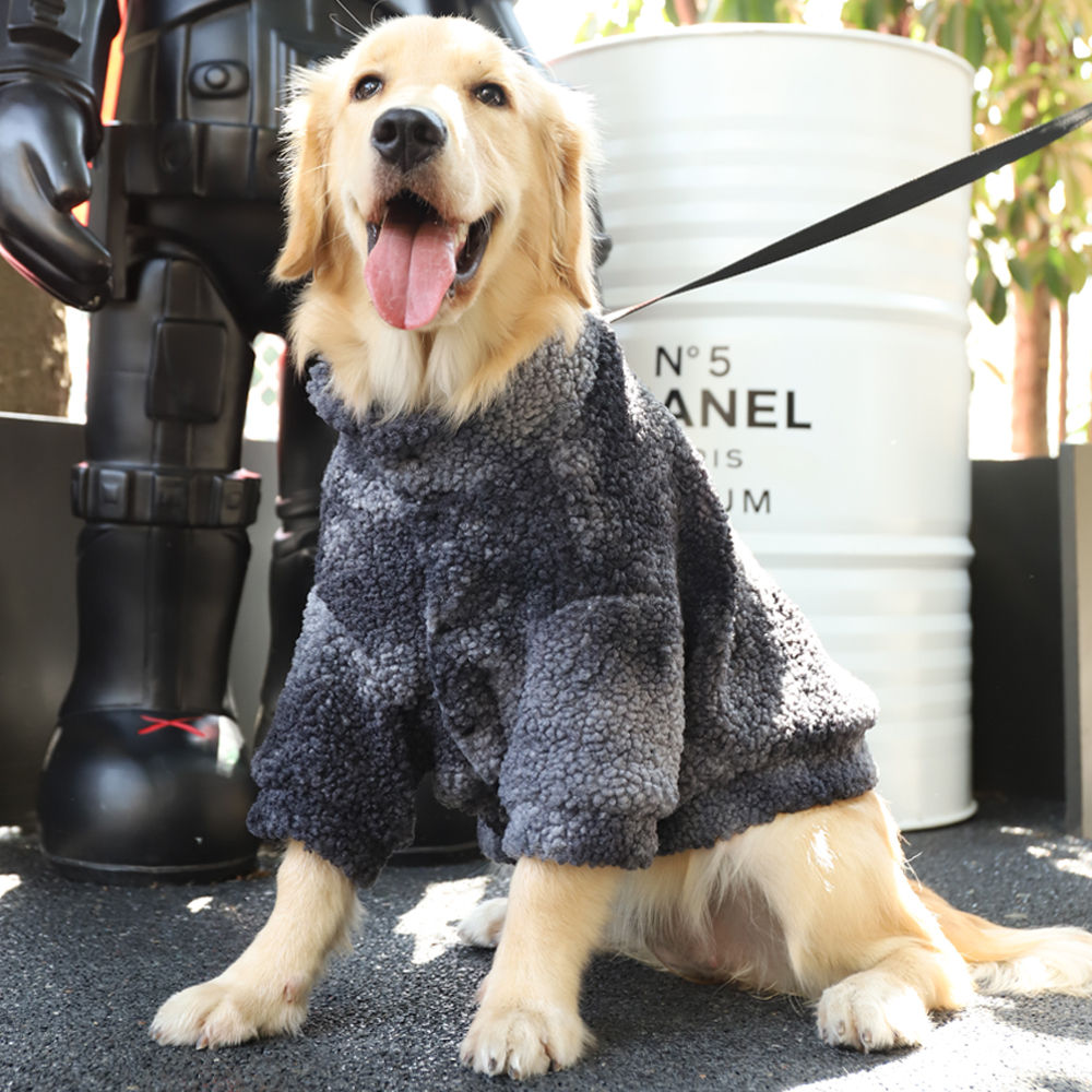 HOOPET 3XL-7XL Winter Thick Big Dog Clothes Lambs Wool Jacket for Medium Large D
