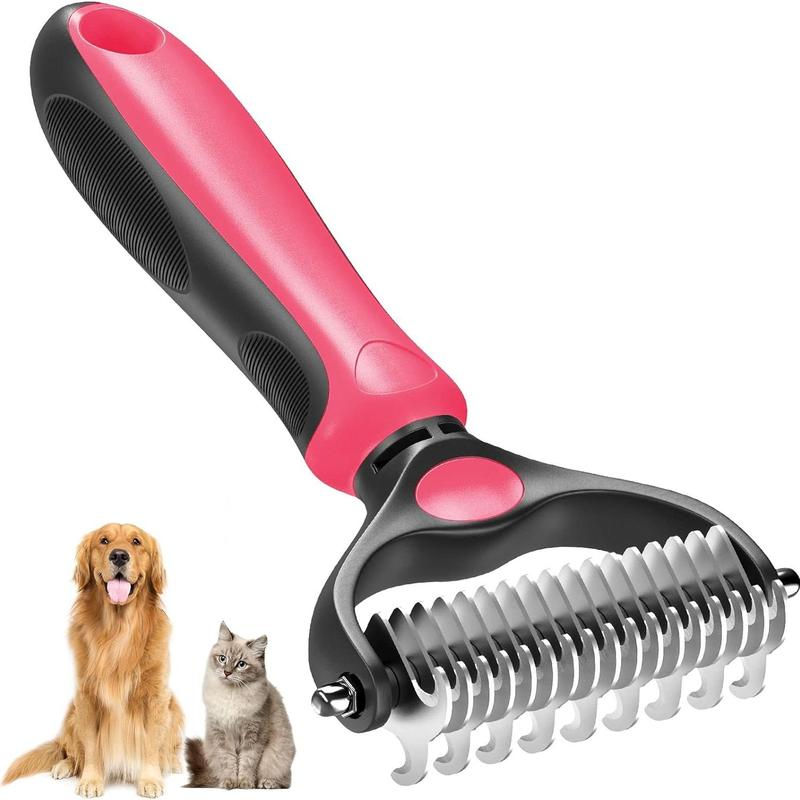 2in1 Stainless Pet Deshedding Brush Dog Hair Remover Pet Fur Knot Cutter Puppy C